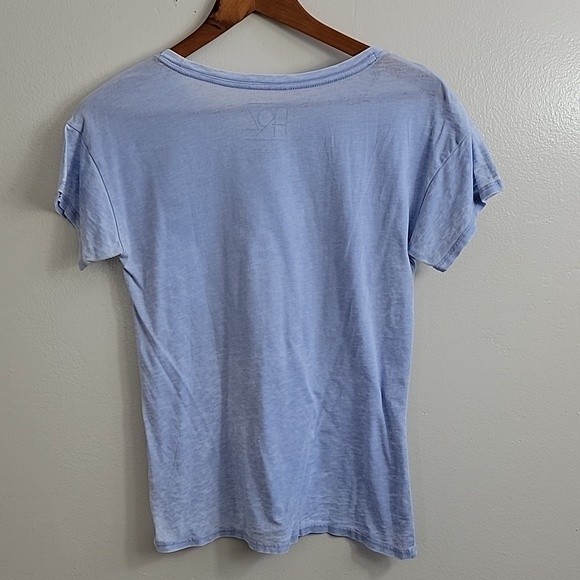 FIPZ Women's Blue U-neck T-shirt Size S - Picture 2 of 4